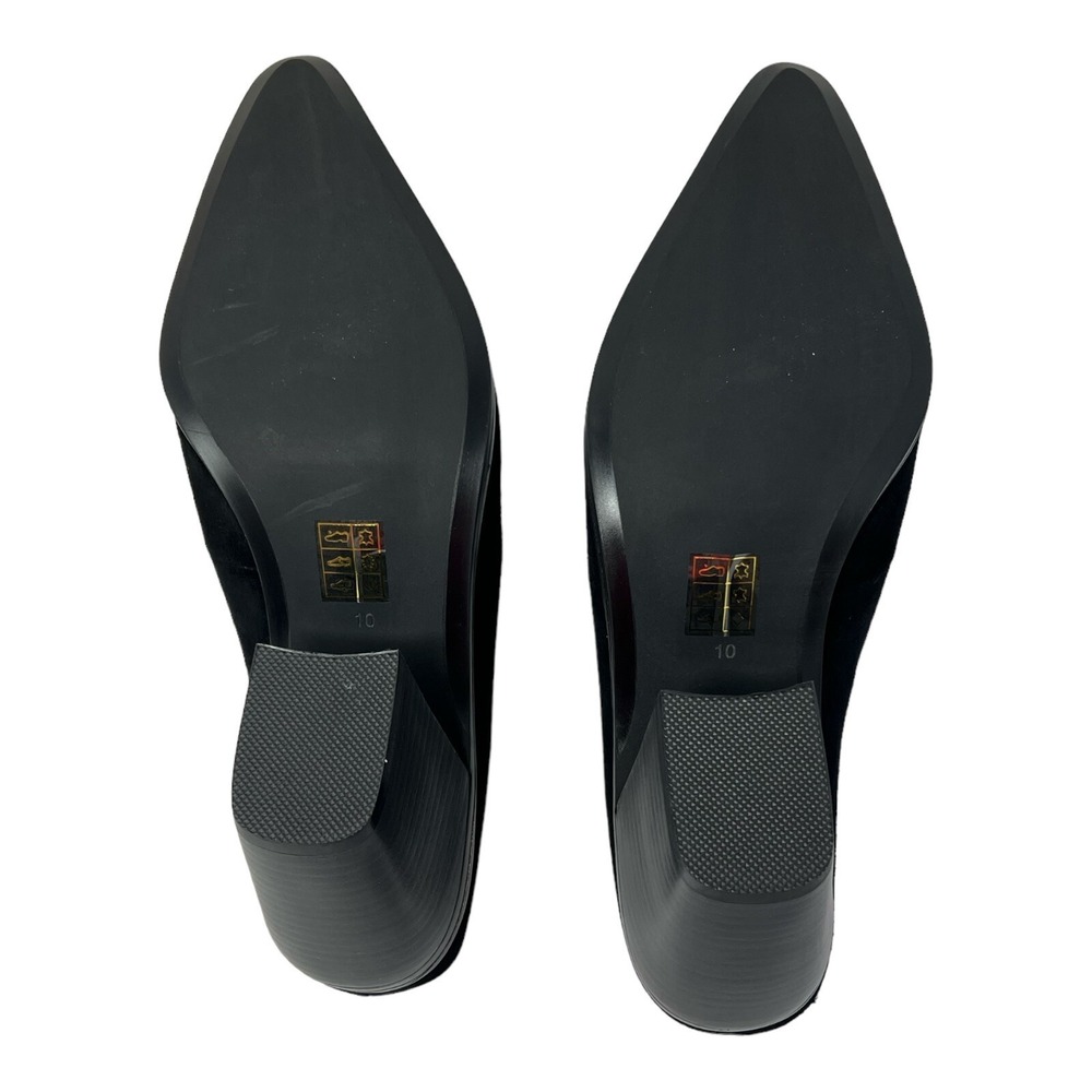 NIB Jeffrey Campbell Women's HoldEm Pointed Toe Stacked Heel Mule Size 10M Black - Picture 10 of 10